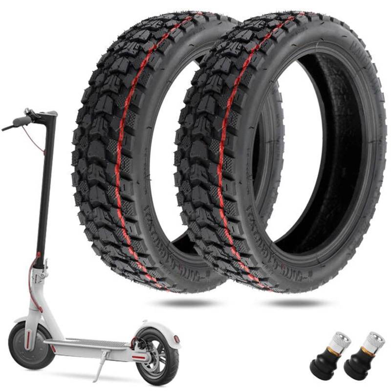 8,5 Zoll Offroad Reifen schlauchloser für Xiaomi M365/Pro/Pro2/1S/Mi3/Essential/Scooter 3, 50/75-6.1 (8 1/2 * 2) Reifen Explosionsgeschützter Ersatzräder mit Ventil für Elektroroller (2 PCS) von LTSKY