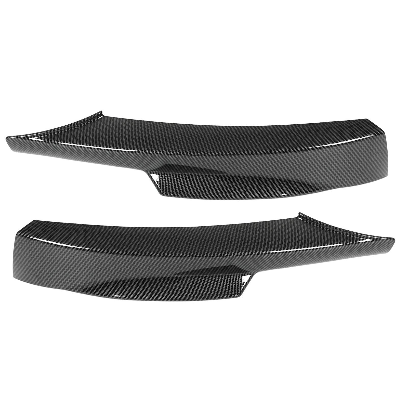 1 Paar Frontstoßstangenlippen-Kinnsplitter, Frontstoßstangenlippen-Zierspoiler, glatter flexibler Ersatz für 3er E90 M Tech LCI 320i 330i 2009–2012 (Carbon Fiber Style) von LTSQIN