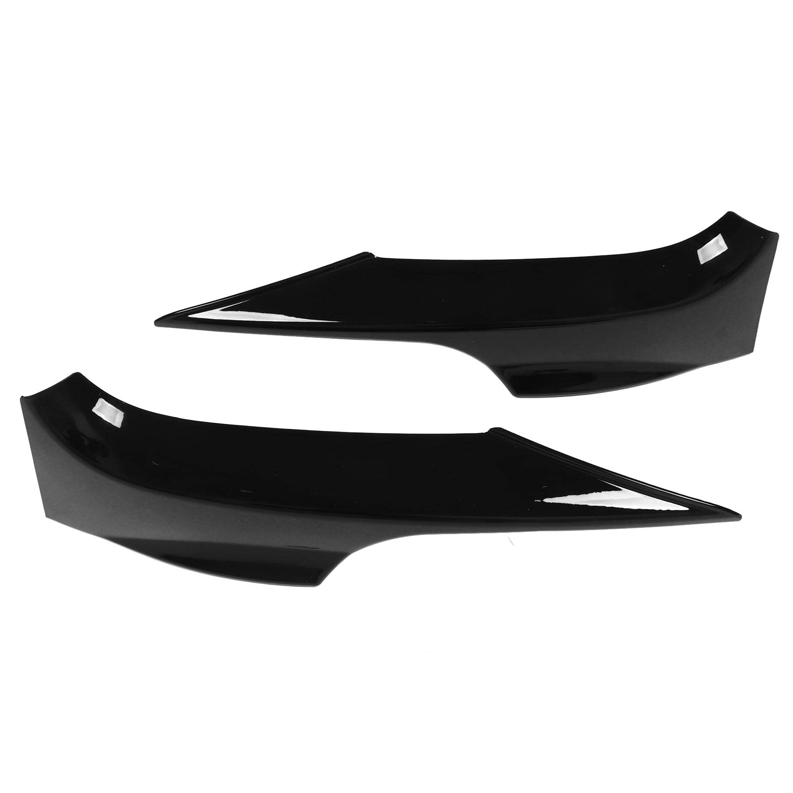 2 Stück glänzend schwarzer Frontstoßstangenlippen-Kinnspoiler-Splitter, links rechts Frontstoßstangen-Lippenspoiler-Splitter Frontstoßstangen-Entlüftungs-Canard-Splitter für 3er von LTSQIN