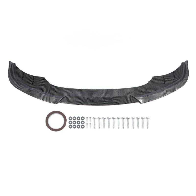 3 Stück Frontstoßstangen-Lippenspoiler, universelle Frontlippe für Auto, sportlicher Frontlippenspoiler, verstellbarer scharfer Eckenschutz für 5er F10 F11 Lci Standard 2015 bis (carbon fibre pattern) von LTSQIN