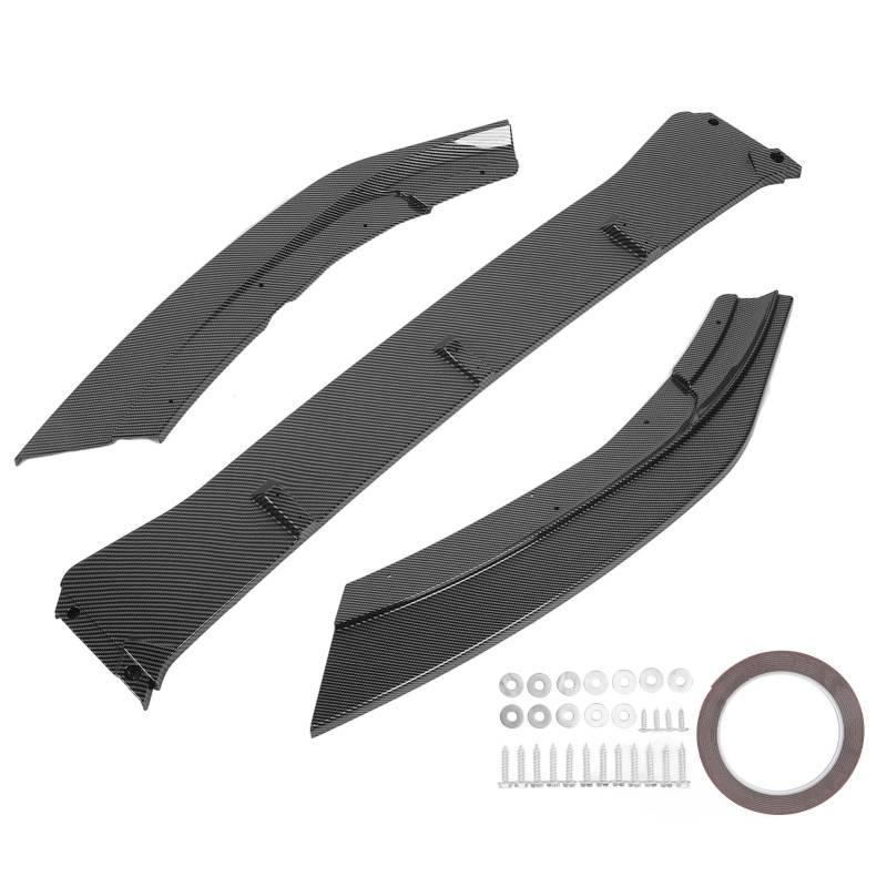 Frontstoßstangen-Lippenspoiler-Splitter, Frontstoßstangen-Lippenspoiler, kratzfester Performance-Stoßstangenlippen-Kinndiffusor, für RS MK3 2015 bis 2018 (Carbon Fiber Style) von LTSQIN