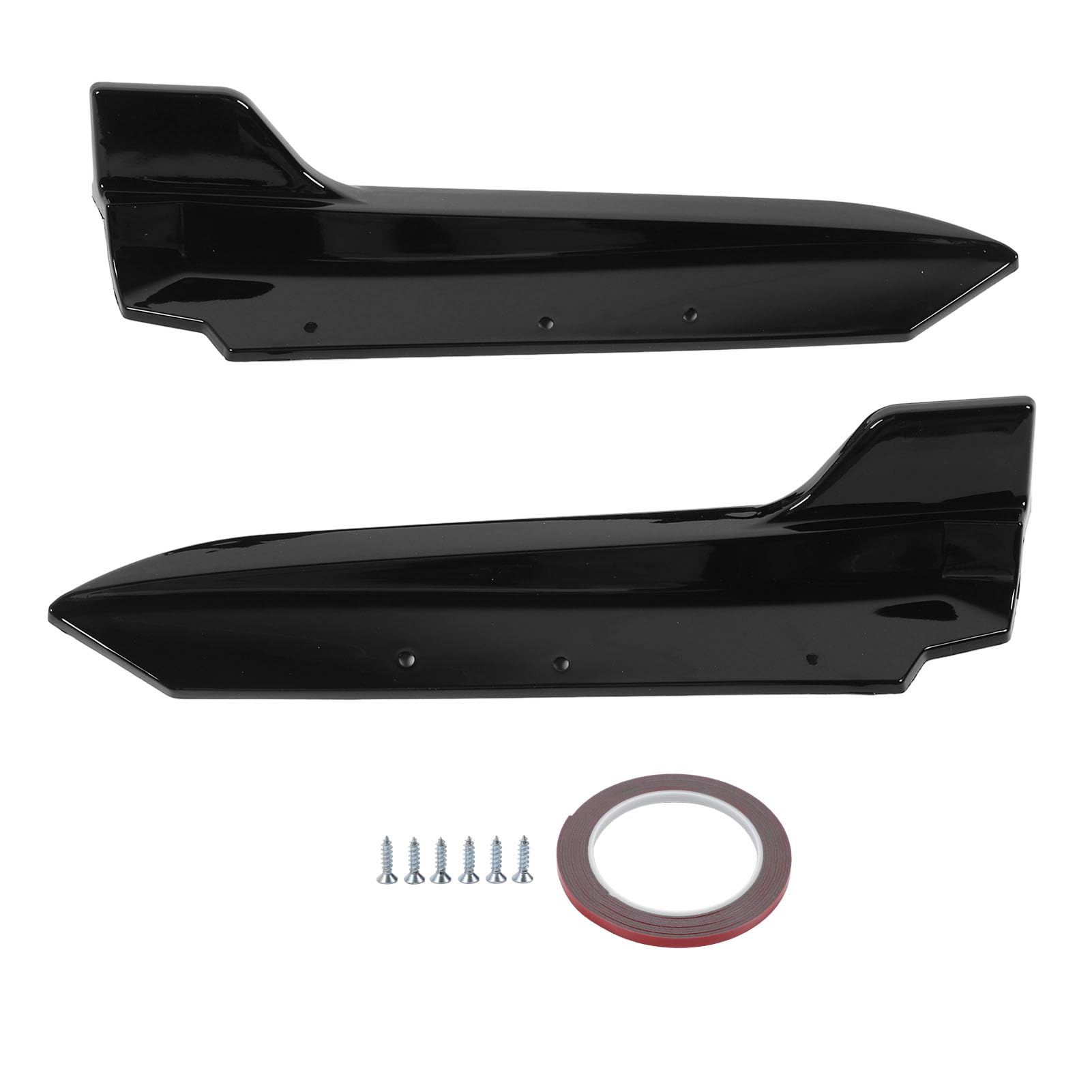 Heckstoßstangensplitter, 1 Paar Heckstoßstangendiffusor-Spoiler, schlagfester Auto-Heckstoßstangenlippensplitter, für 3er E90 Standard 2005–2012 (Glänzendes Schwarz) von LTSQIN