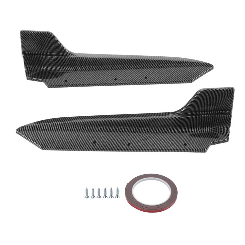 Heckstoßstangensplitter, 1 Paar Heckstoßstangendiffusor-Spoiler, schlagfester Auto-Heckstoßstangenlippensplitter, für 3er E90 Standard 2005–2012 (Kohlefaser-Stil) von LTSQIN