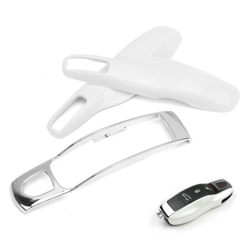 Schlüsselanhänger-Halter, Fernbedienungsgehäuse, schlüsselloser Schutz, Auto-Fernbedienungs-Schutzhülle, kompatibel mit 911 (White) von LTSQIN