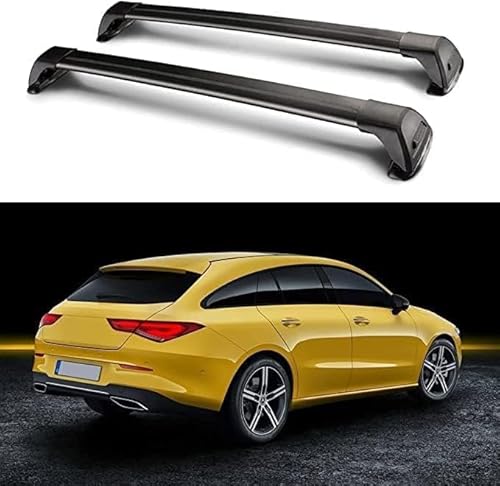 2 Stück Auto Dachträger für Mercedes Benz CLA Class Shooting Brake Estate 2020-2023, Aluminium Gepäckträger Querträger Dachgepäckablage Dachreling, Auto Zubehör von LTSRLL