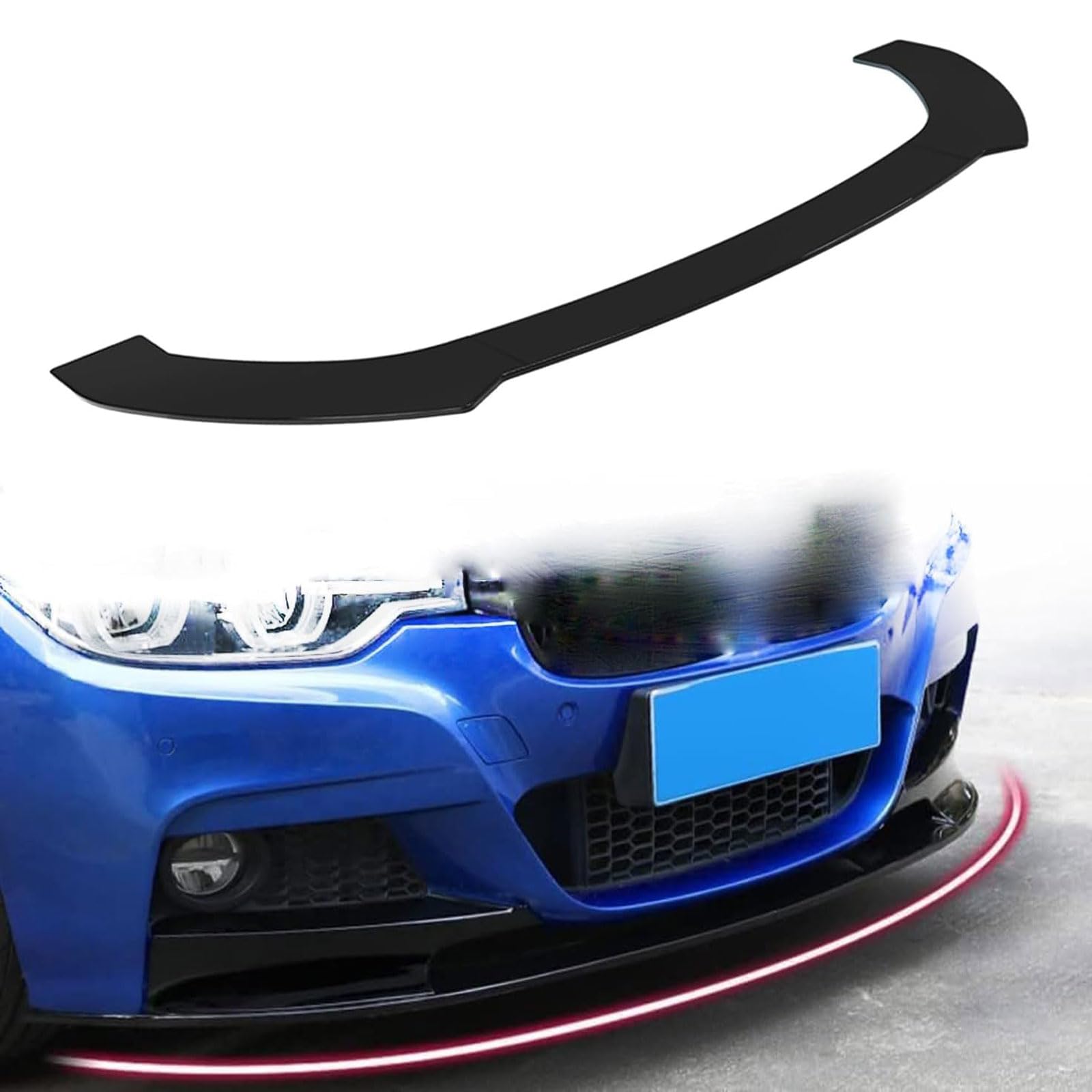 Auto Frontspoiler für Mazda MX-5 MX5 Miata Roadster (Type ND NC NB NB-FL NA) 1989-2024, Frontstoßstange Spoiler Lip Splitter Diffusor, Auto Frontlippe Body Kit Zubehör,ShinyBlack-A von LTSRLL