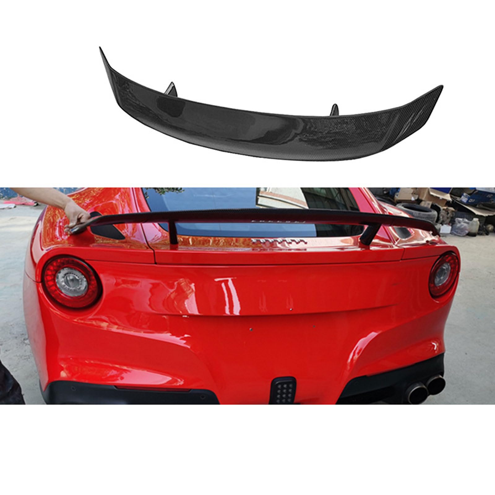Auto Heckspoiler für Ferrari F12, Kofferraumspoiler Flügel Lippe Heckflügel Spoiler, Auto Dekoration Zubehör von LTSRLL