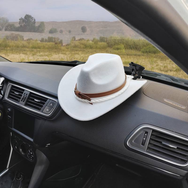 LUAATT Ultimativer Cowboy-Huthalter, universeller Hutbügel für LKW, SUV, Fahrzeug, Cowboy-Seil-Organizer, handgefertigte Hutablage (weiß) von LUAATT