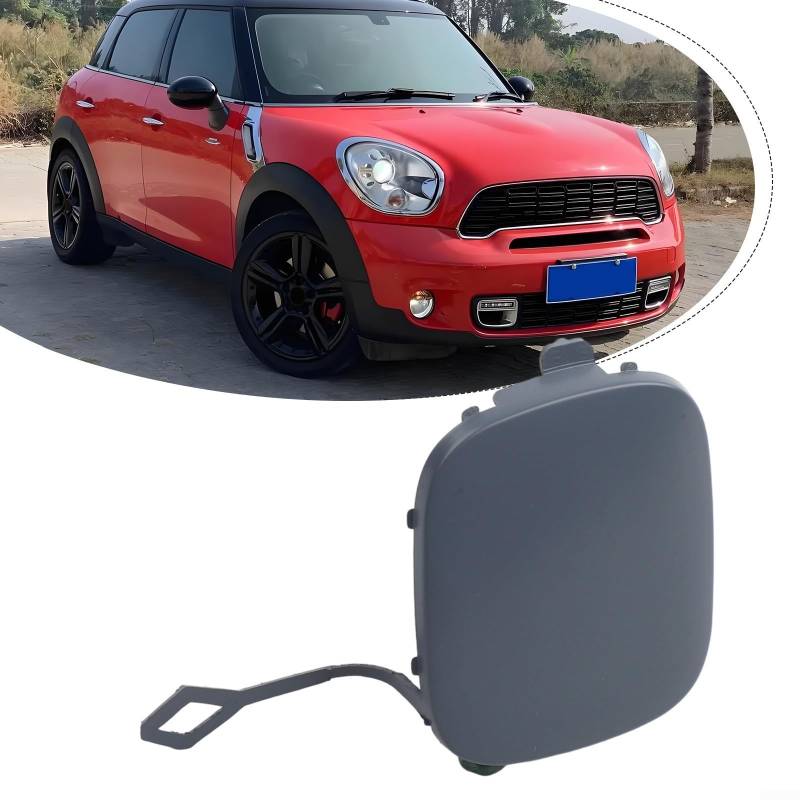 Mühelose Installation dieser robusten Abschlepphaken-Abdeckung, eine Notwendigkeit für jeden Mini Cooper Besitzer (grau) von LUCKCDUO