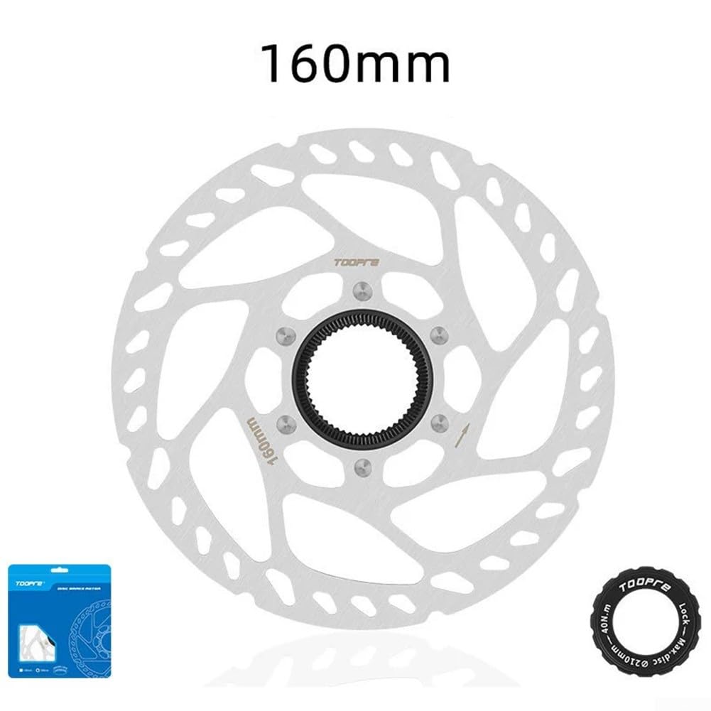 Schlankes Edelstahl-Design, Fahrradschloss, Scheibenbremse, kompatibel mit mehreren Modellen (160 mm) von LUCKCDUO