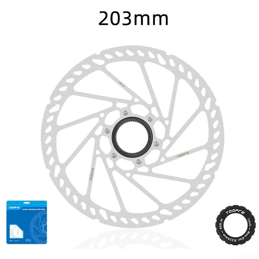 Schlankes Edelstahl-Design, Fahrradschloss, Scheibenbremse, kompatibel mit mehreren Modellen (203 mm) von LUCKCDUO