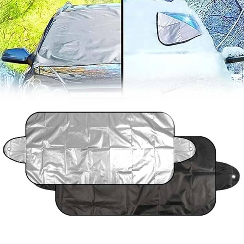 LUCKKY 2 Stück All Seasons Sunshade Ice Cover,All Wetter Windschutzscheiben-Abdeckung, Frostschutz Auto Frontscheibe Winter, Sonnenschutz Auto Frontscheibe, Gegen Schnee EIS Frost Allwetter von LUCKKY