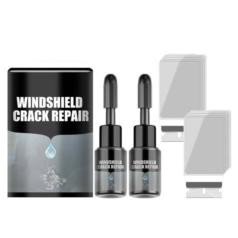 Lyseemin Glass Fix, Lyseemin Glassfix Guard 2025 Windshield Crack Repair Formula, Windschutzscheiben-Reparaturset, Glas-Reparatur-Set, Windschutzscheiben-Reparatur-Set für Chips und Risse (2Set) von LUCKKY