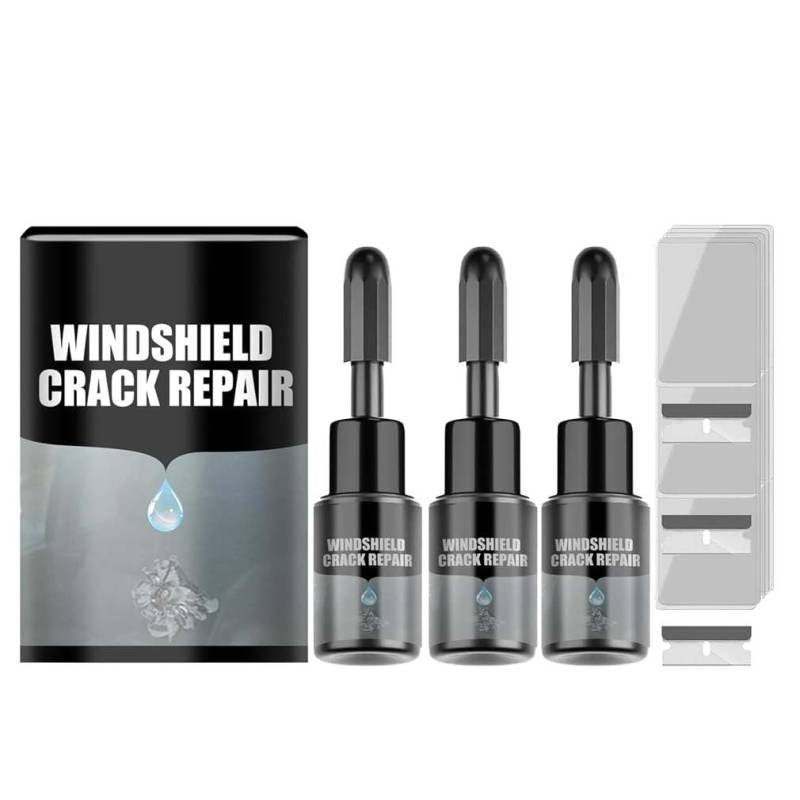 Lyseemin Glass Fix, Lyseemin Glassfix Guard 2025 Windshield Crack Repair Formula, Windschutzscheiben-Reparaturset, Glas-Reparatur-Set, Windschutzscheiben-Reparatur-Set für Chips und Risse (3Set) von LUCKKY