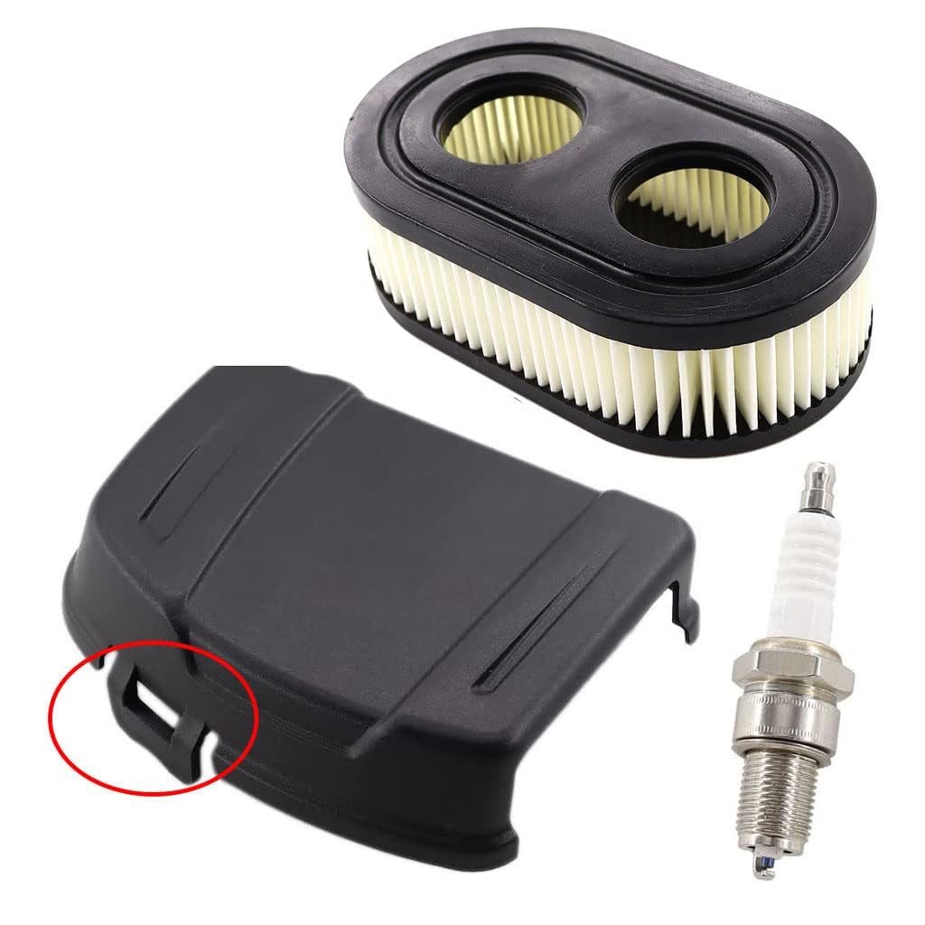 Luftfilterabdeckung Luftfilter mit Zündkerze für Briggs & Stratton Serie 650EXI 675EXI 675IS Rasenmäher Motoren Ersetzt 594575 798452 von LUCKYYUER