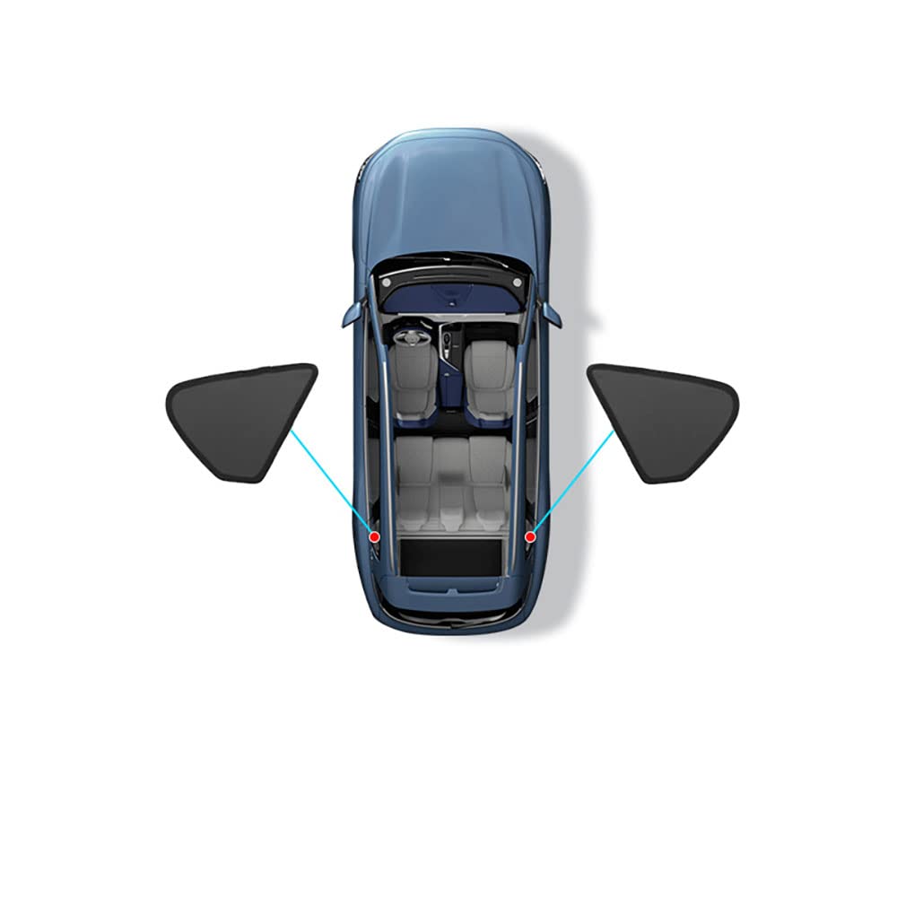 Auto Seitenfenster magnetisch Sonnenschutz,Für BMW I3 2013-2020 Auto Wärmeisolierung atmungsaktiv Blockierung von UV-Strahlen Innenausstattung,Triangular-Window von LUDVIK