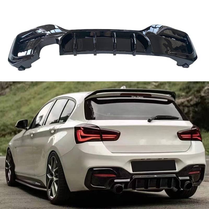 Auto Heckstoßstange Spoiler für BMW 1 Series F20 2015-2020, Diffusor Stoßstange Hinten Heckschürze Lippe Diffusor Spoiler Auto Heckstoßstange von LUISAS