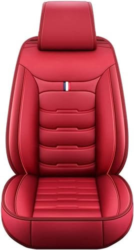 LUISAS Auto Sitzbezüge für Daihatsu Yrv (2001-2005), Leder Vollständige Abdeckung Atmungsaktiv rutschfest Wasserdicht Ianglebig Zubehör,5 Seats Full Set-Red von LUISAS