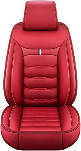 LUISAS Auto Sitzbezüge für Daihatsu Yrv (2001-2005), Leder Vollständige Abdeckung Atmungsaktiv rutschfest Wasserdicht Ianglebig Zubehör,5 Seats Full Set-Red von LUISAS