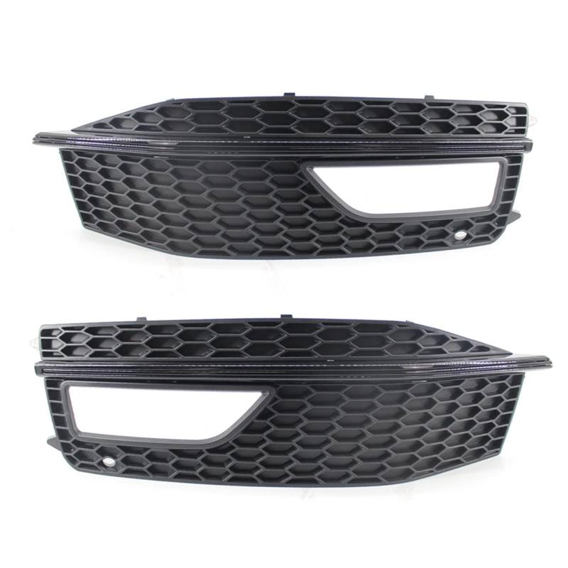 Nebelscheinwerfer Gitter für Audi A4 B8 S4 S-line Facelift 2012-2015 A4 B8 S4 S-line,Vorne Links Rechts Unteren Stoßstange Nebelscheinwerfer Grill Abdeckung Trim,C-Black von LUISAS