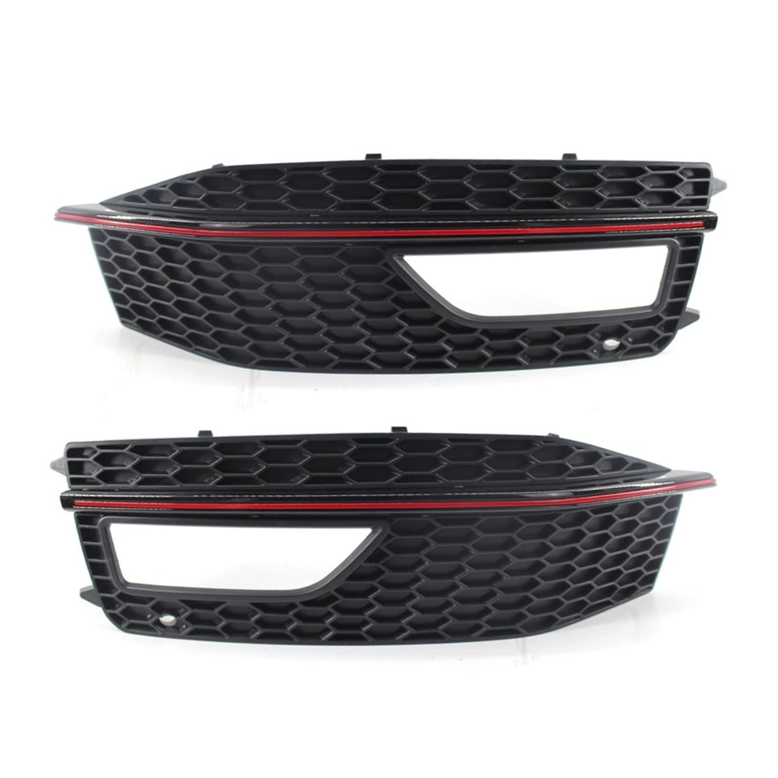 Nebelscheinwerfer Gitter für Audi A4 B8 S4 S-line Facelift 2012-2015 A4 B8 S4 S-line,Vorne Links Rechts Unteren Stoßstange Nebelscheinwerfer Grill Abdeckung Trim,D-Red von LUISAS