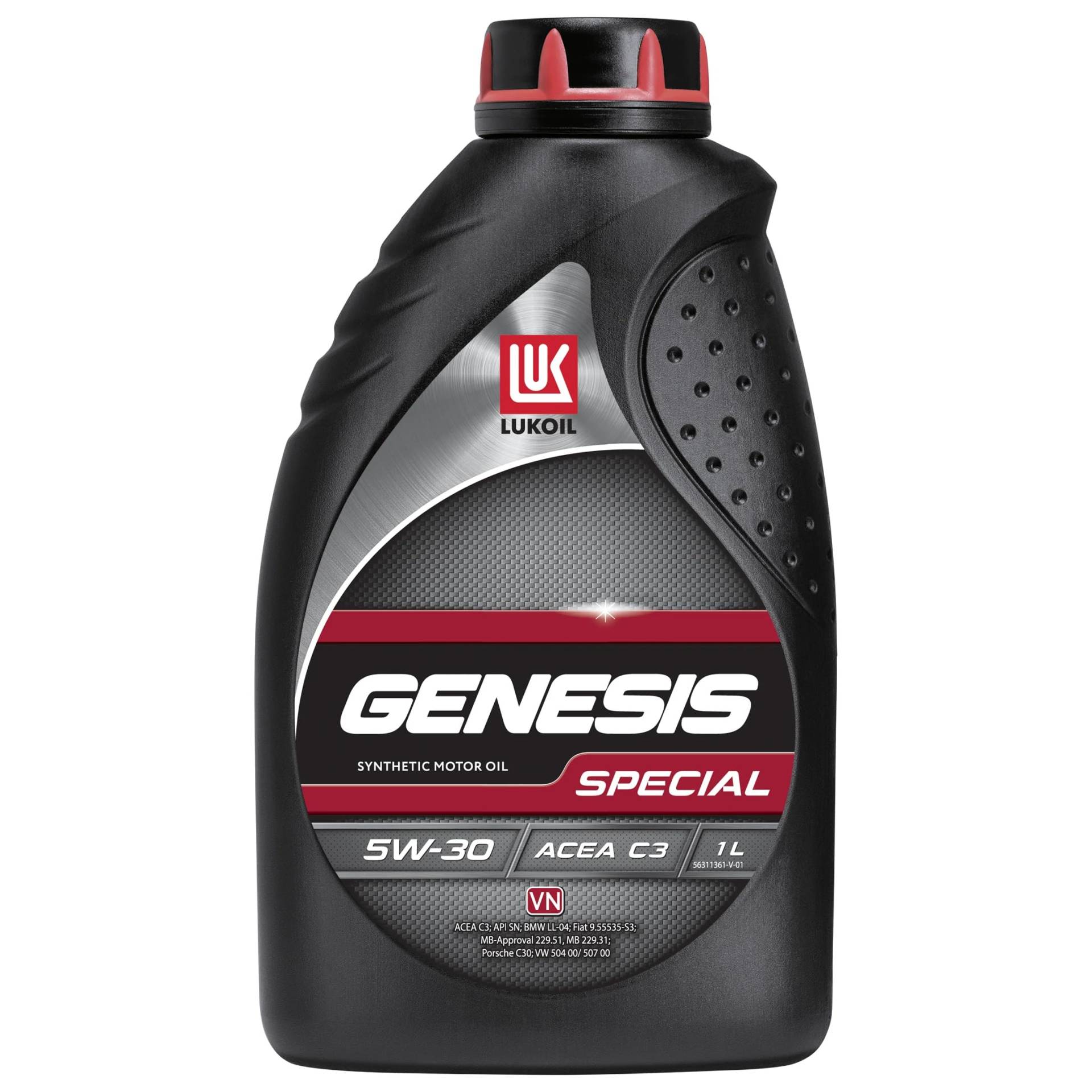 Motoröl LUKOIL GENESIS SPECIAL VN 5W-30 1L – Hochleistungs-Öl für Diesel und Benzin, geeignet für VW, BMW, Mercedes, Porsche – LongLife III, ACEA C3, API SN, MB 229.51 von LUKOIL