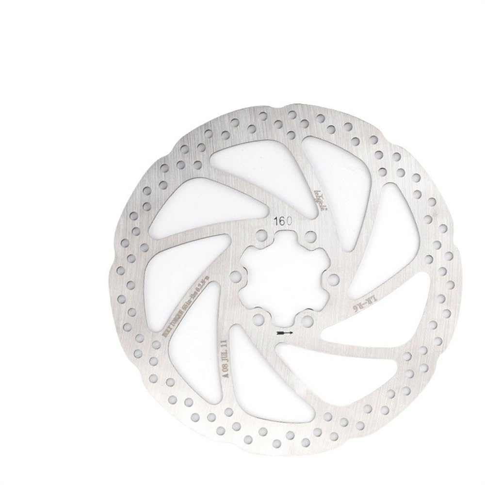 Bremsscheibe 120/140/160/180/203mm Edelstahl Rotor Disc Bremse for MTB Mountain Road Cruiser Fahrrad fahrrad Teile Bremsscheibe Bremsscheiben(160mm-LR-R6) von LUOKEKE