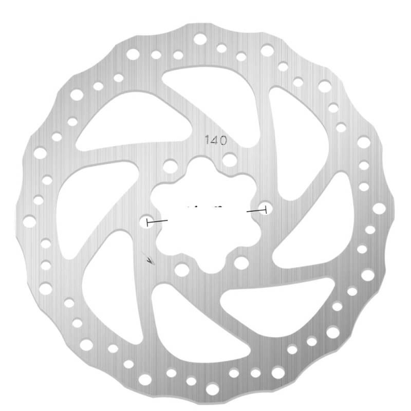 Bremsscheibe 203 mm/180 mm/160 mm/140 mm 6 Zoll Edelstahl -Rotorscheibenbremse for MTB Mountain Road Cruiser Fahrradfahrradteile Bremsscheiben(004-140) von LUOKEKE