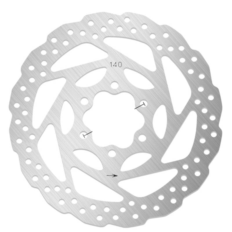 Bremsscheibe 203 mm/180 mm/160 mm/140 mm 6 Zoll Edelstahl -Rotorscheibenbremse for MTB Mountain Road Cruiser Fahrradfahrradteile Bremsscheiben(009-140) von LUOKEKE