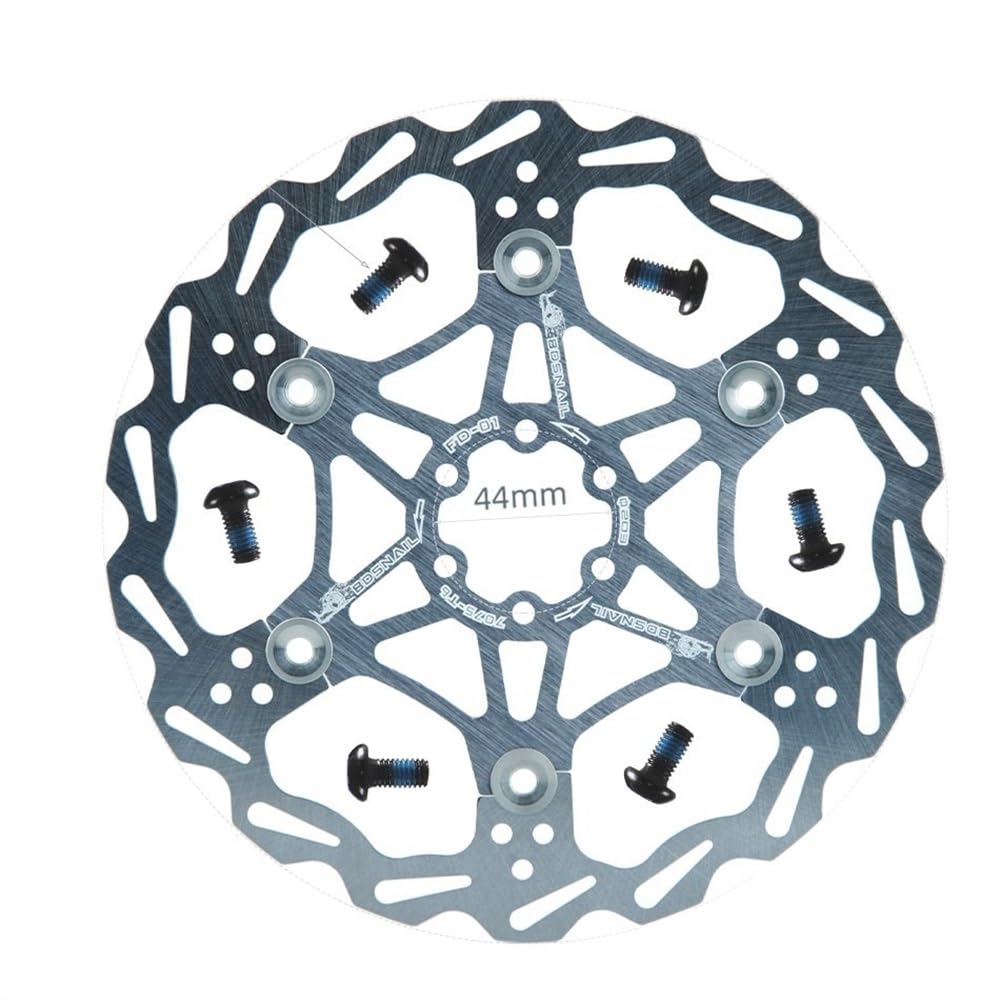 Bremsscheibe Fahrrad Disc Bremsbeläge 160 180 203 Mm Aluminium Legierung 6 Nagel Rotor Rennrad Schwimmende Scheiben Teil Zubehör Bremsscheiben(203 Titanium 1pcs) von LUOKEKE