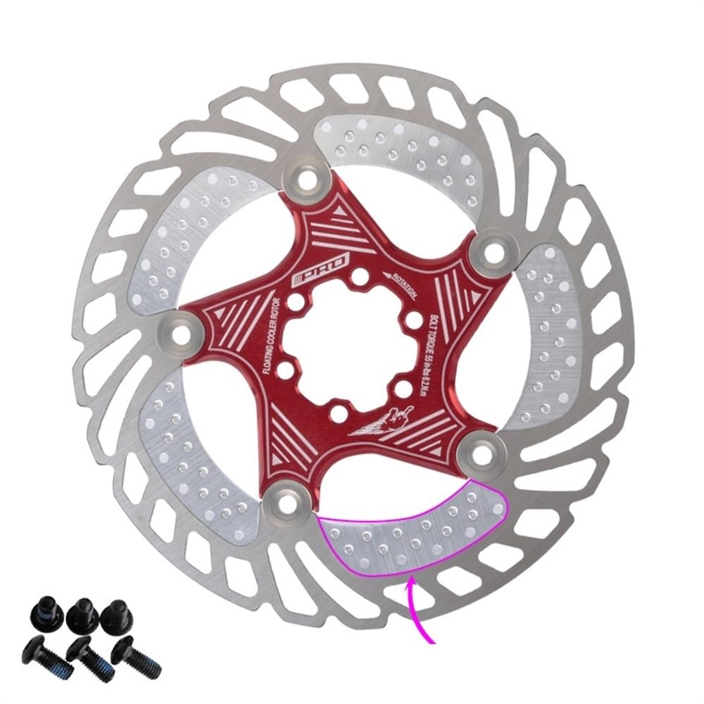 Bremsscheibe Mountainbike 6 zoll 160/180/203mm Kühlscheibe Wärmeableitung Bremsscheibe Down Hill Schwimmende Fahrrad Bremsscheibe Bremsscheiben(160mm RD Radiating) von LUOKEKE