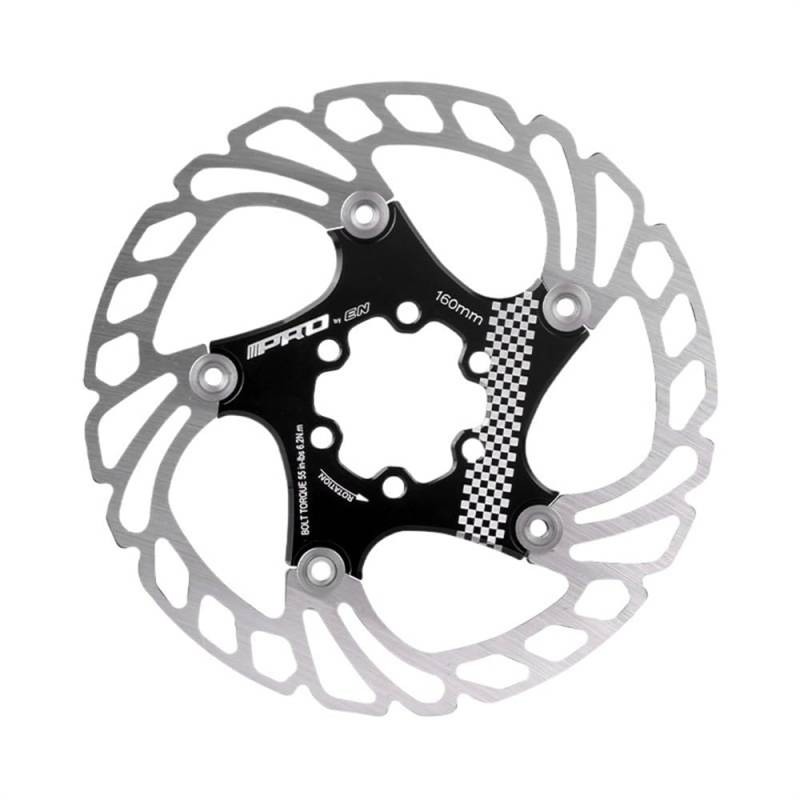 Bremsscheibe Mountainbike Bremsscheibe 140 mm 160 mm 180 mm 203 mm Ultralight-Scheibenbremsbremsrotor Starke Wärme-Dissipation Bremsbeläge Bremsscheiben(Black 160mm) von LUOKEKE