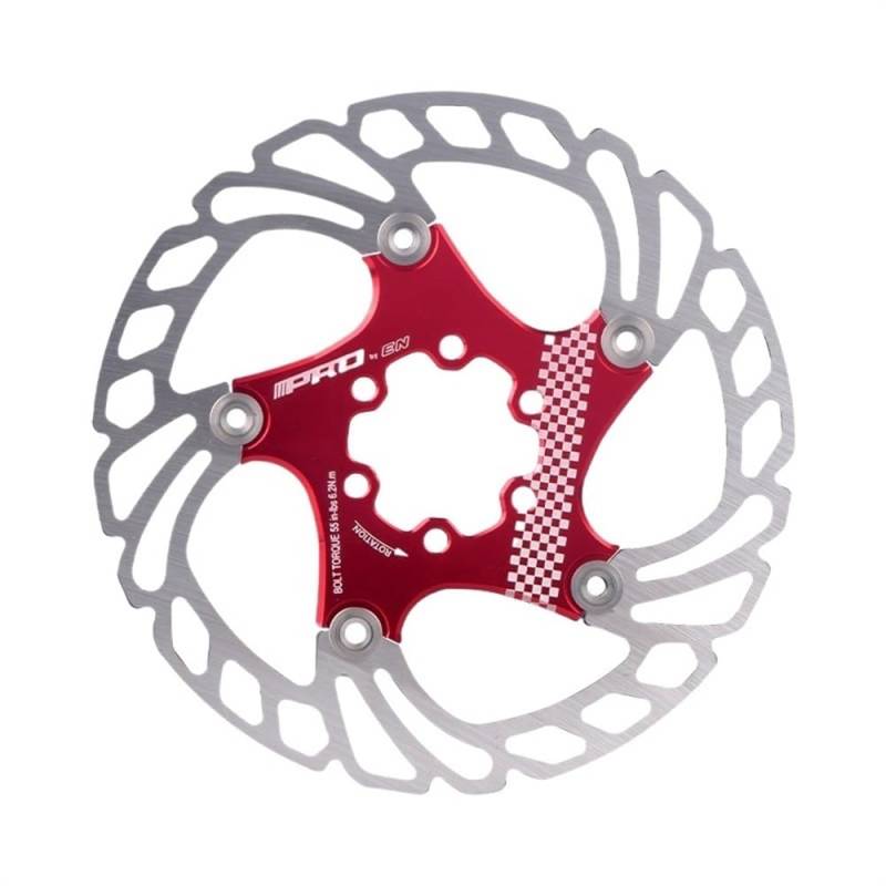 Bremsscheibe Mountainbike Bremsscheibe 140 mm 160 mm 180 mm 203 mm Ultralight-Scheibenbremsbremsrotor Starke Wärme-Dissipation Bremsbeläge Bremsscheiben(Red 140mm) von LUOKEKE