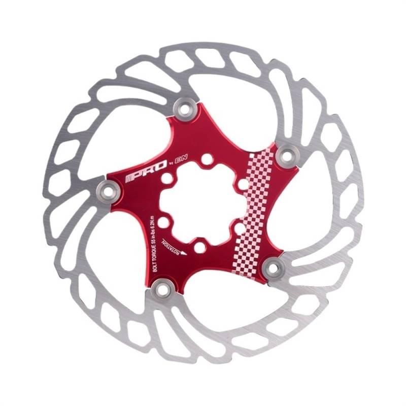 Bremsscheibe Mountainbike Bremsscheibe 140 mm 160 mm 180 mm 203 mm Ultralight-Scheibenbremsbremsrotor Starke Wärme-Dissipation Bremsbeläge Bremsscheiben(Red 180mm) von LUOKEKE