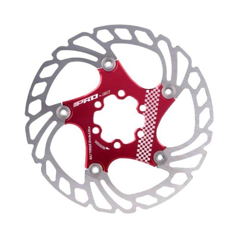 Bremsscheibe Mountainbike Bremsscheibe 140 mm 160 mm 180 mm 203 mm Ultralight-Scheibenbremsbremsrotor Starke Wärme-Dissipation Bremsbeläge Bremsscheiben(Red 203mm) von LUOKEKE