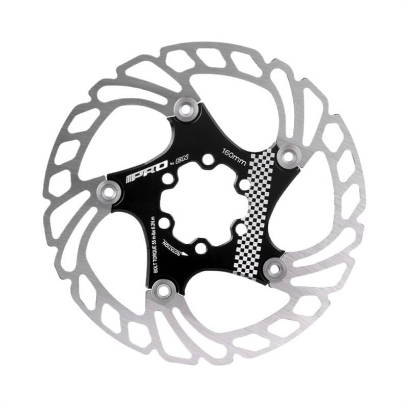 Bremsscheibe Mountainbike Edelstahl -Skid -Scheibe 140 mm 160 mm 180 mm 203 mm dünne und leichte Bremsbeläge schwimmende Rotoren Fahrradteile Bremsscheiben(140MM black) von LUOKEKE