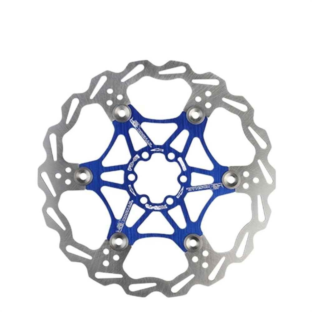 Bremsscheibe Scheibenbremsrotor MTB Fahrrad schwimmend Rotorwärmissipation 140/160 mm Edelstahlrotor 180/203 mm Radsportzubehör Bremsscheiben(1pc 203mm Blue) von LUOKEKE