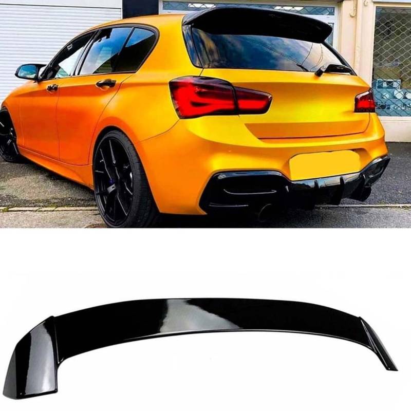 Auto Heckspoiler für BMW 1 Series LCI F20 F21 116i 120i 118i M135i M140i 2011-2018, Dachflügel Heckflügel Dekorationsstreifen Autozubehör,A Gloss Black von LUORTRY