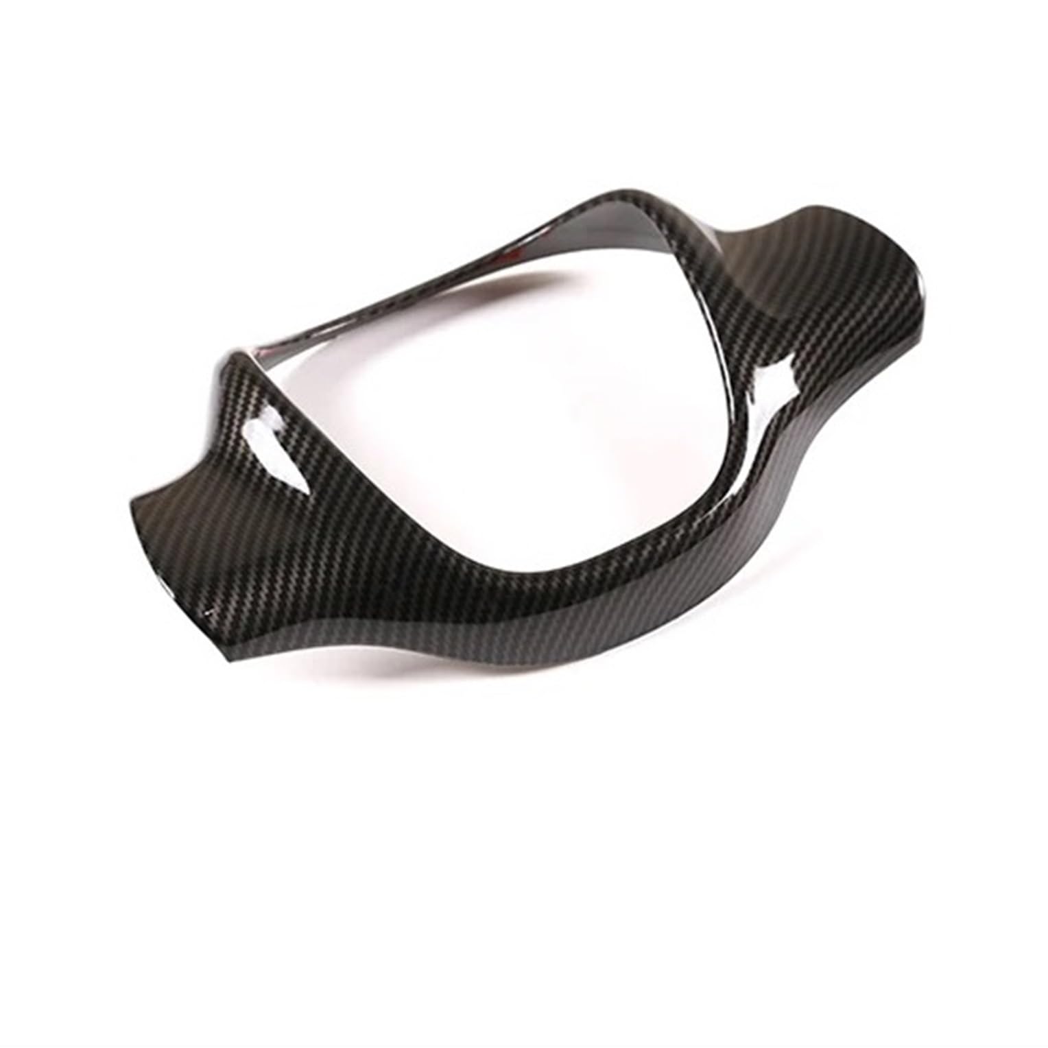 LUOWEINA ABS Auto Lenkrad Dekorative Rahmen Abdeckung Aufkleber Trim Fit for Mercedes Smart 2009-2015 Auto Zubehör Lenkradrahmenschutz(Carbon fiber) von LUOWEINA