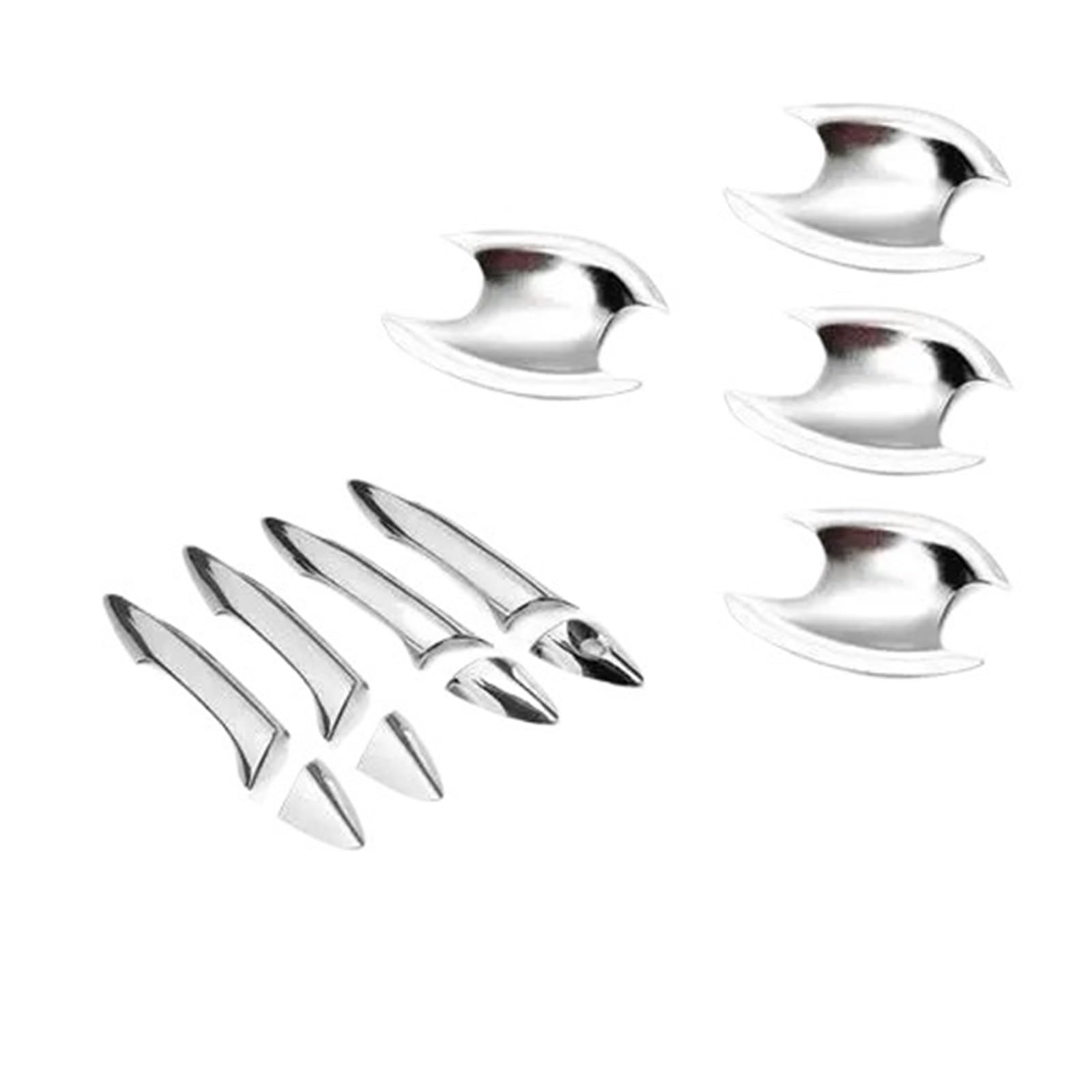 LUOWEINA Aufkleber for Autotürgriffabdeckung, passend for Hyundai Elantra, 2012–2016, Chrom-Türgriffschalen-Zierleiste, Autozubehör ﻿äußere Türgriffabdeckung(Handle 0 button-bowl) von LUOWEINA