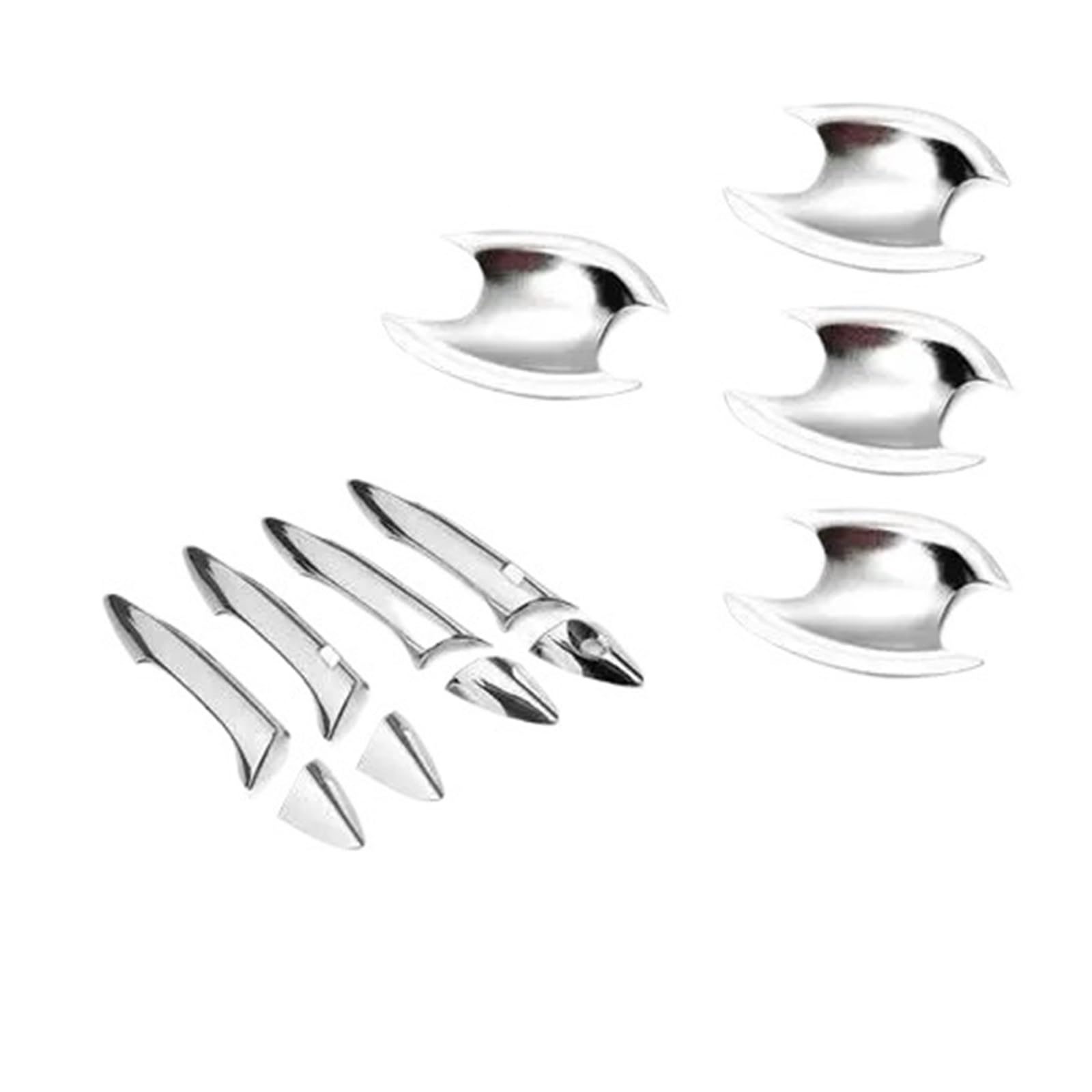 LUOWEINA Aufkleber for Autotürgriffabdeckung, passend for Hyundai Elantra, 2012–2016, Chrom-Türgriffschalen-Zierleiste, Autozubehör ﻿äußere Türgriffabdeckung(Handle 2 button-bowl) von LUOWEINA