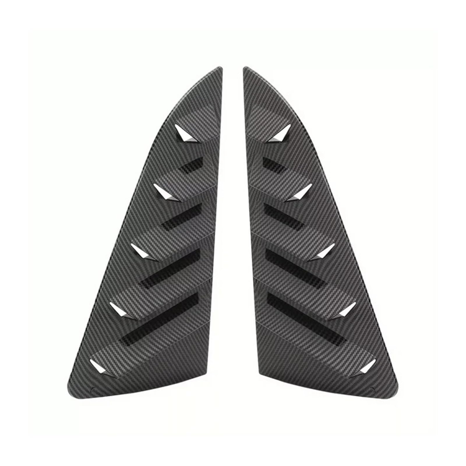 LUOWEINA Aufkleber for die hintere Lamellenfensterabdeckung des Autos, passend for Volkswagen, passend for VW, passend for Polo MK5 6R 6C, 2011–2017, Seitenverschluss-Entlüftungsschaufel, ABS-Kohlefas von LUOWEINA