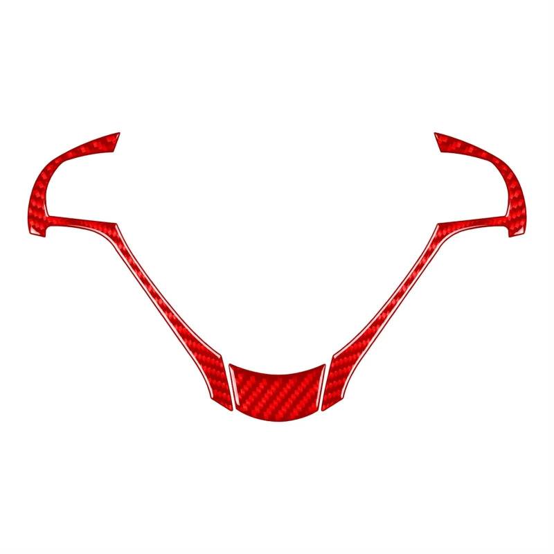 LUOWEINA Auto Innen Lenkrad Rahmen Trim Fit for LHD Acura TL 2009-2014 Center Abdeckung Panel Aufkleber Dekor Zubehör Lenkradrahmenschutz(Red Carbon) von LUOWEINA