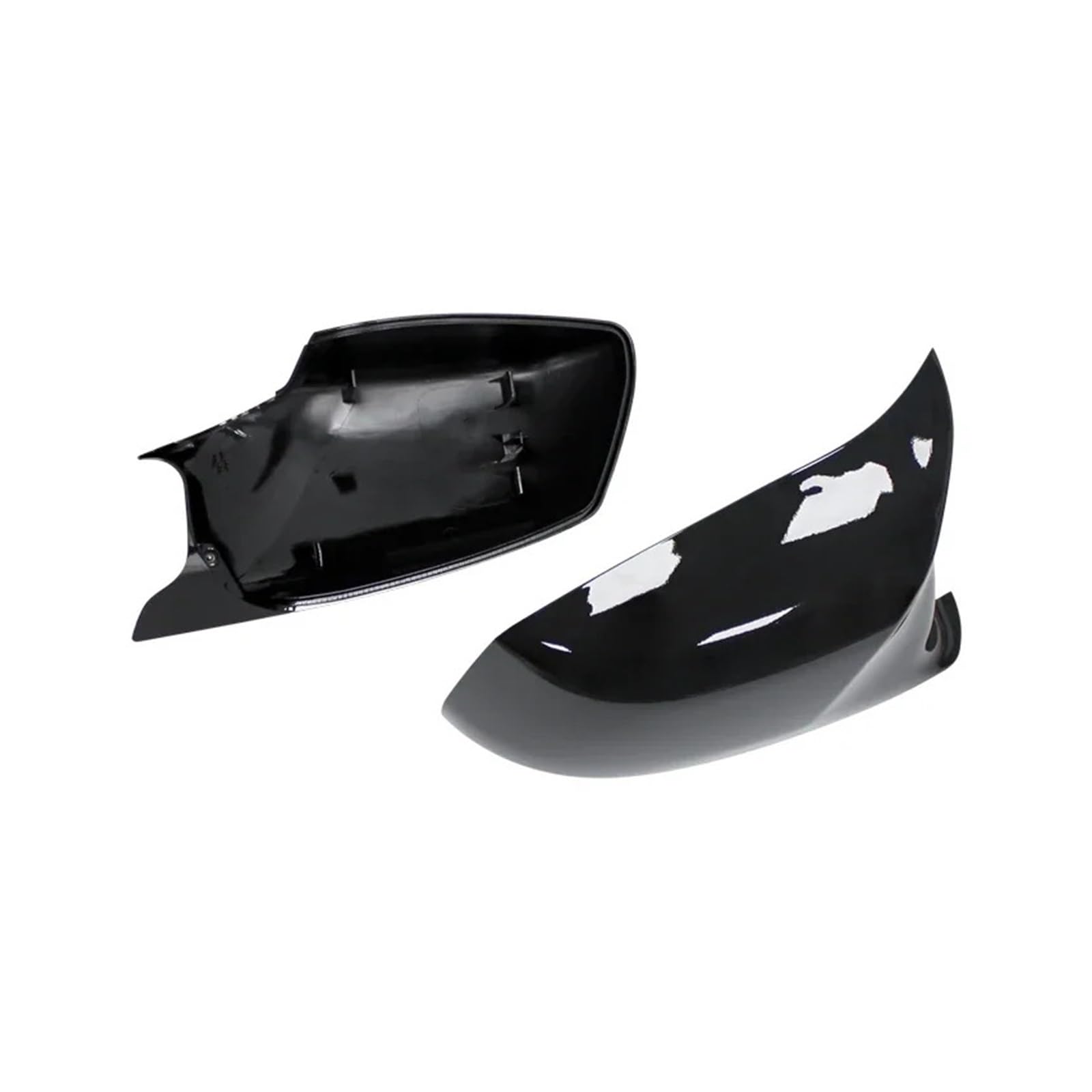 LUOWEINA Auto-Rückspiegelabdeckung, passend for BMW, 5er F10 F11 F18 Pre-LCI 2010–2013, Seitenspiegel-Abdeckkappe, Auto-Styling-Zubehör Autospiegelabdeckung(Bright black) von LUOWEINA