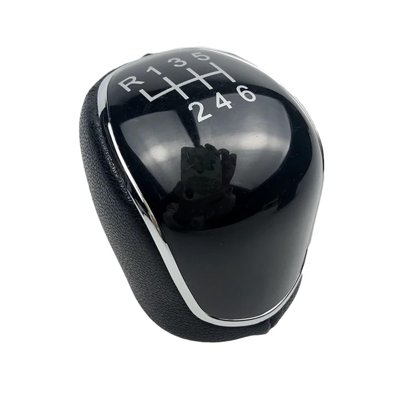 LUOWEINA Auto-Schaltknauf-Manschette, passend for Ford Mondeo 4 Mk4 IV 2007–2014, Staubschutzkappe, Gehäusekragen Schaltsackabdeckung(6 Speed Black Knob) von LUOWEINA