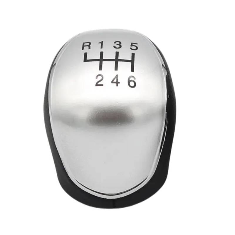 LUOWEINA Auto-Schaltknauf-Manschette, passend for Ford Mondeo 4 Mk4 IV 2007–2014, Staubschutzkappe, Gehäusekragen Schaltsackabdeckung(6 Speed Silver Knob) von LUOWEINA