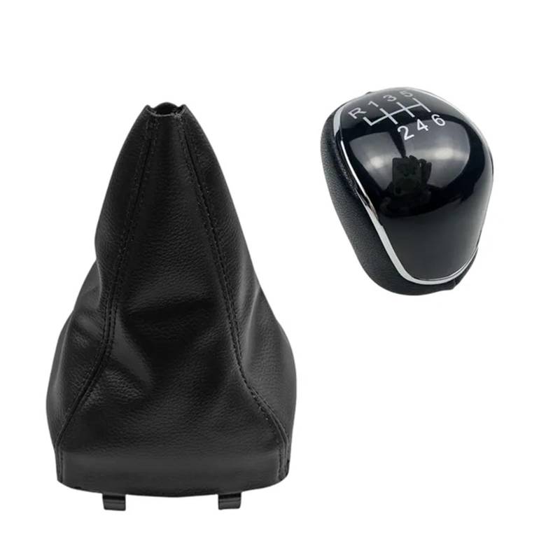 LUOWEINA Auto-Schaltknauf-Manschette, passend for Ford Mondeo 4 Mk4 IV 2007–2014, Staubschutzkappe, Gehäusekragen Schaltsackabdeckung(Black 6 speed 2pcs) von LUOWEINA