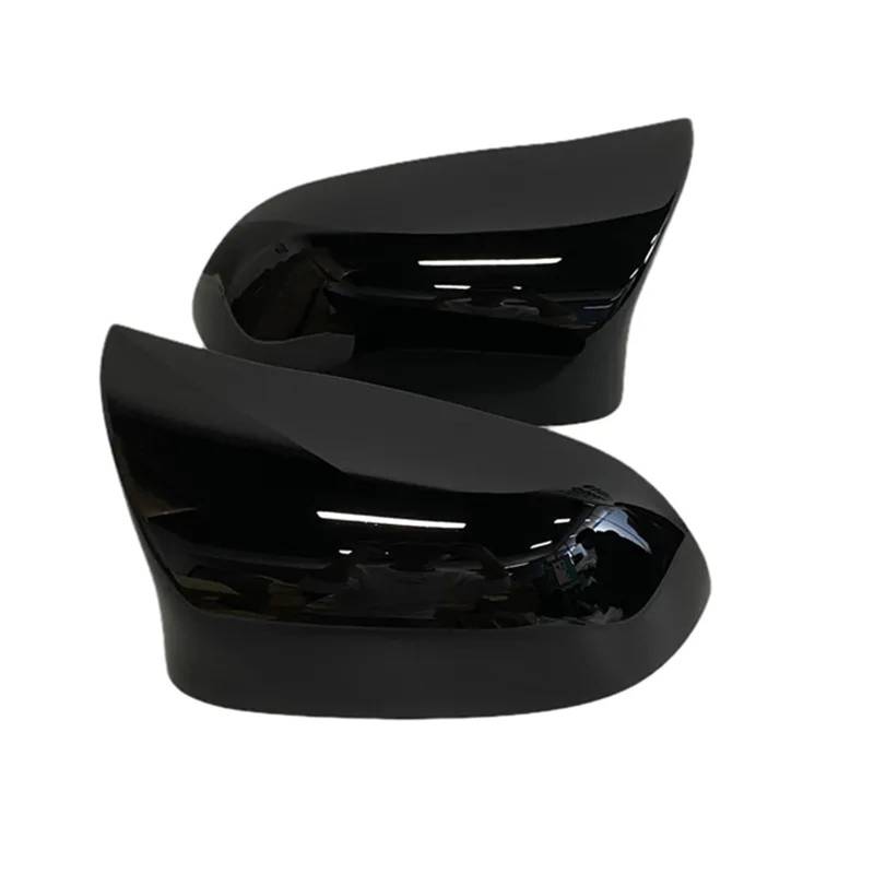 LUOWEINA Auto Seite Tür Rückspiegel Abdeckung Kappe Fit for BMW F15 X5 F16 X6 F25 X3 F26 X4 Teile Styling Autospiegelabdeckung(Bright black) von LUOWEINA