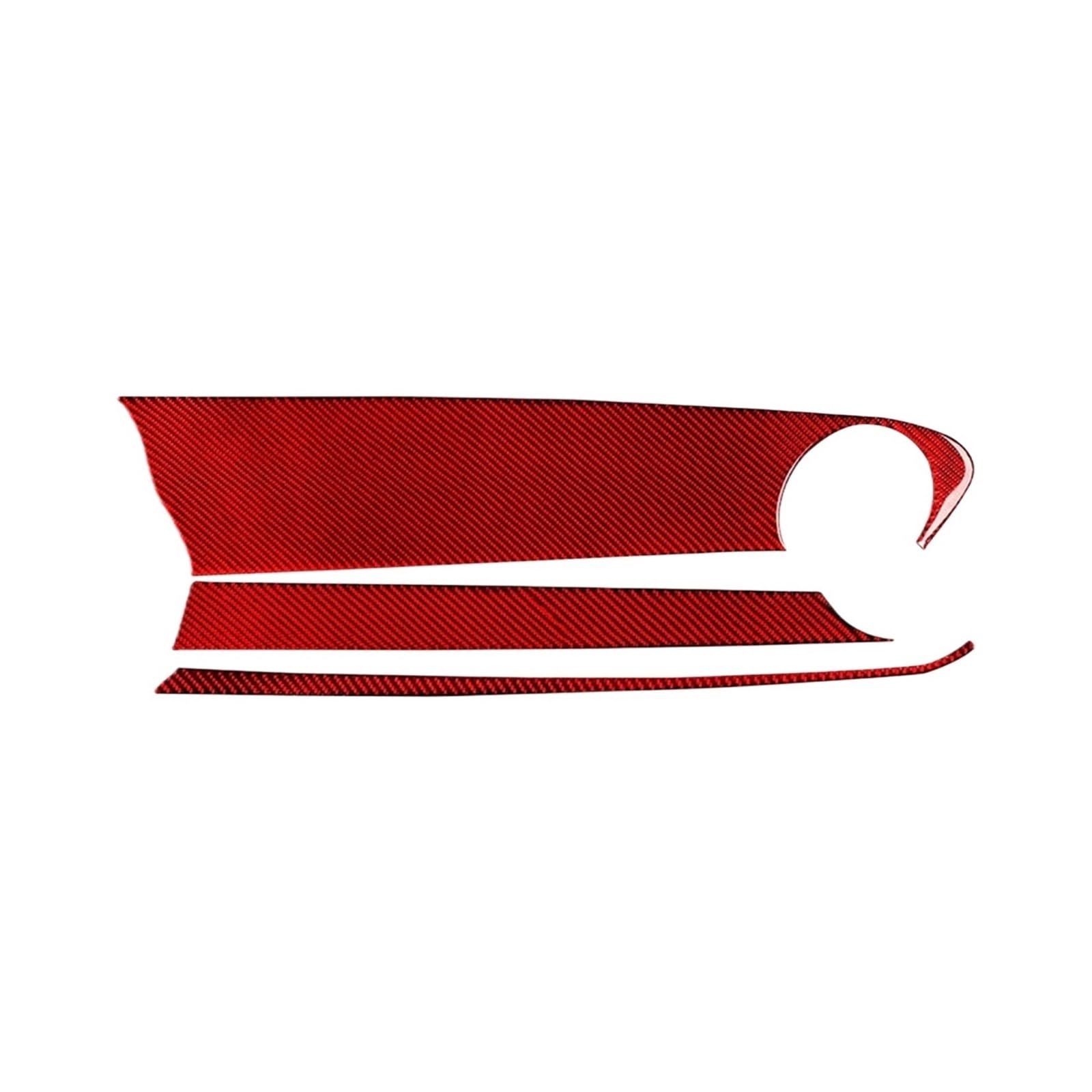 LUOWEINA Co-Pilot-Aufkleber for die Mittelkonsole, passend for Chevrolet, Camaro 2016–2019, Innenleisten aus Kohlefaser, Auto Co-Pilot Zieraufkleber Armaturenbrett(Red) von LUOWEINA