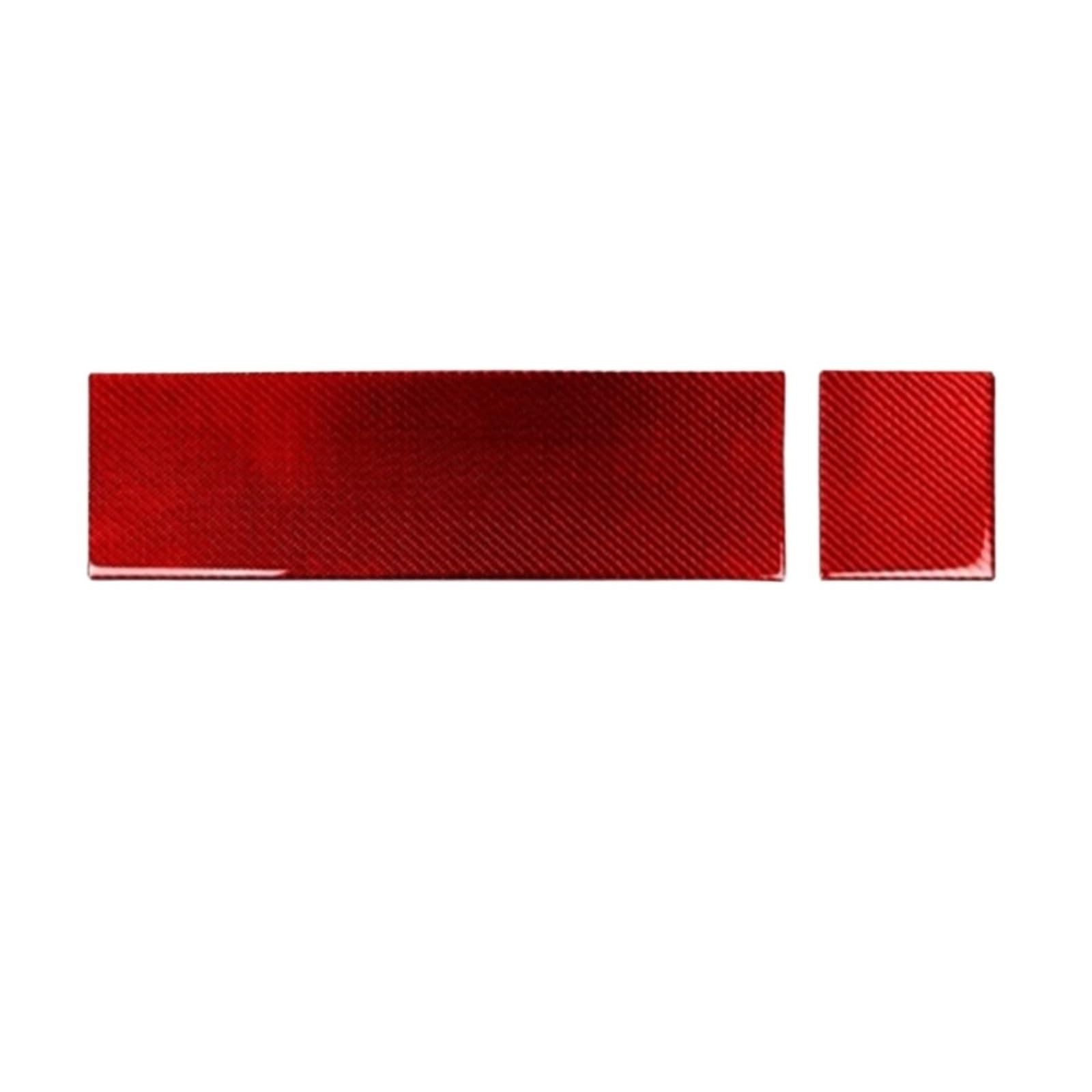 LUOWEINA Co-Pilot-Instrumententafel-Aufkleber, passend for Toyota, FJ Cruiser 2007-2021, Kohlefaserabdeckung, Auto-Innenausstattung, dekorative Zierleiste Co-Pilot Zieraufkleber Armaturenbrett(Red) von LUOWEINA